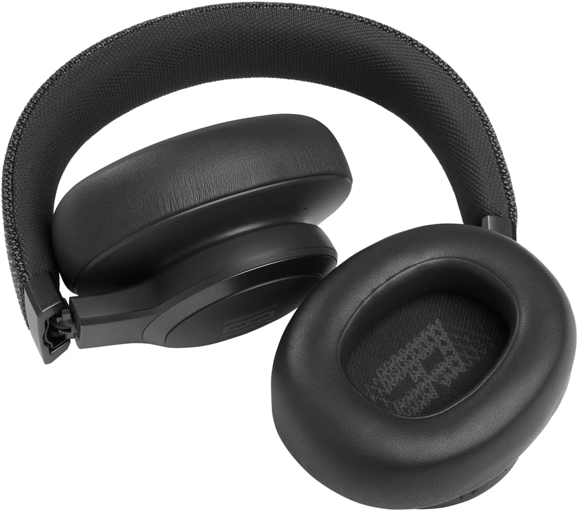 JBL Live 770NC - Wireless Over-Ear Headphones with True Adaptive Noise Cancelling with Smart Ambient, Up to 65 Hours of Battery Life, Comfort-fit Fabric Headband & Carrying Pouch (Black)