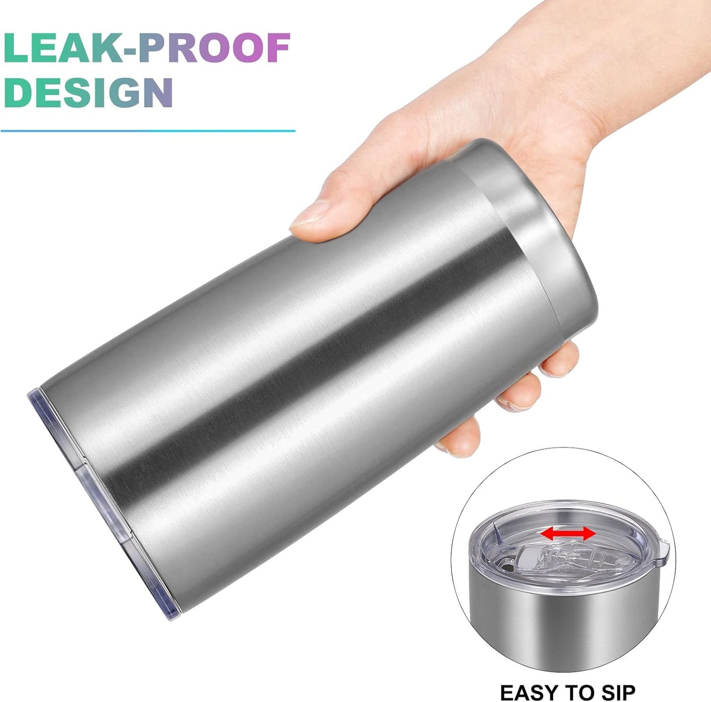 VEGOND 20oz Tumbler with Lid and Straw Stainless Steel Tumbler Cup Bulk Vacuum Insulated Double Wall Travel Coffee Mug Powder Coated Coffee Cup (Bluish Violet 6 Pack)