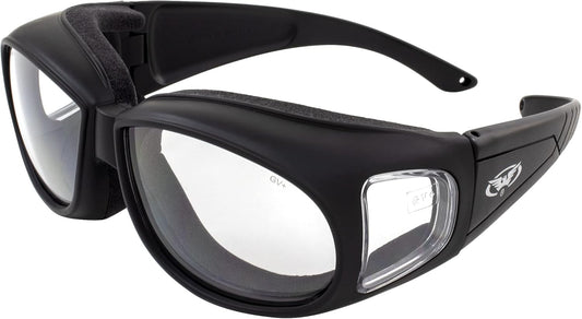 Outfitter clear motorcycle glasses. Over-Prescription glasses