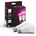 Philips Hue White and Colour Ambiance A19 E26 LED Smart Bulb, Bluetooth & Zigbee Compatible (Hue Hub Optional), Works with Alexa & Google Assistant A Certified for Humans Device (562785),3 Pack