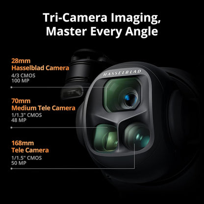 DJI Mavic 4 Pro Fly More Combo with DJI RC 2, Flagship Tri-Camera Drone with 100MP 4/3 CMOS Hasselblad Camera, 30km Video Transmission, 51-Min Max Flight Time, Charging Hub, and More