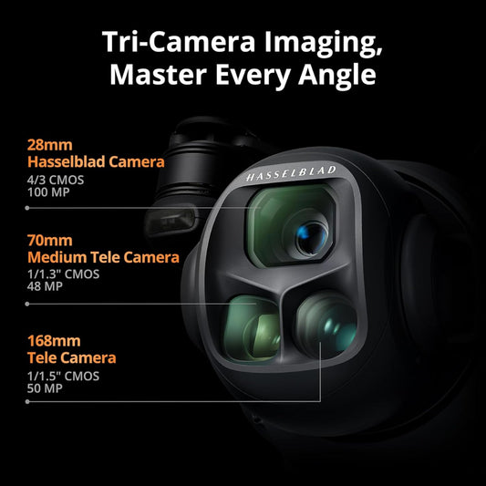 DJI Mavic 4 Pro Fly More Combo with DJI RC 2, Flagship Tri-Camera Drone with 100MP 4/3 CMOS Hasselblad Camera, 30km Video Transmission, 51-Min Max Flight Time, Charging Hub, and More