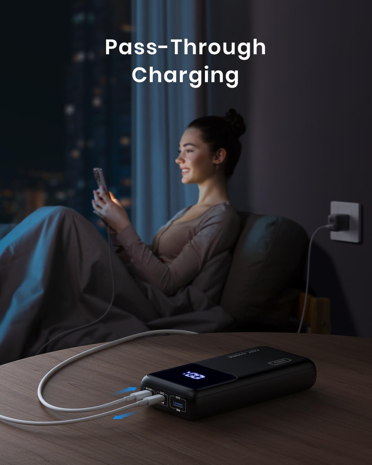 INIU Power Bank, 25000mAh 100W High Capacity Laptop & Phone Small Portable Charger, Fast Charging Flight Cruise Ship Family Trip Accessories Battery Pack for College Student Travelers Boys Girls, Blue