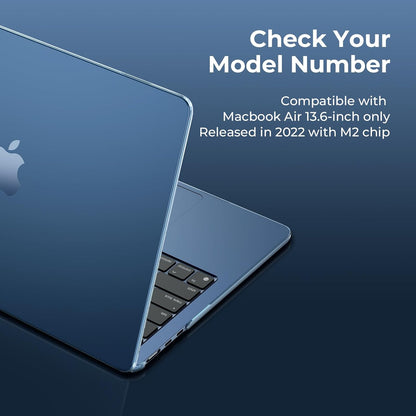 EooCoo Case Compatible with MacBook Air 13 inch M4 M3 M2 2025-2022 A3240 A3113 A2681, 13.6" Hard Case Cover & TPU Keyboard Skin & Screen Protector for Laptop Air 13.6 inch - Crystal Clear
