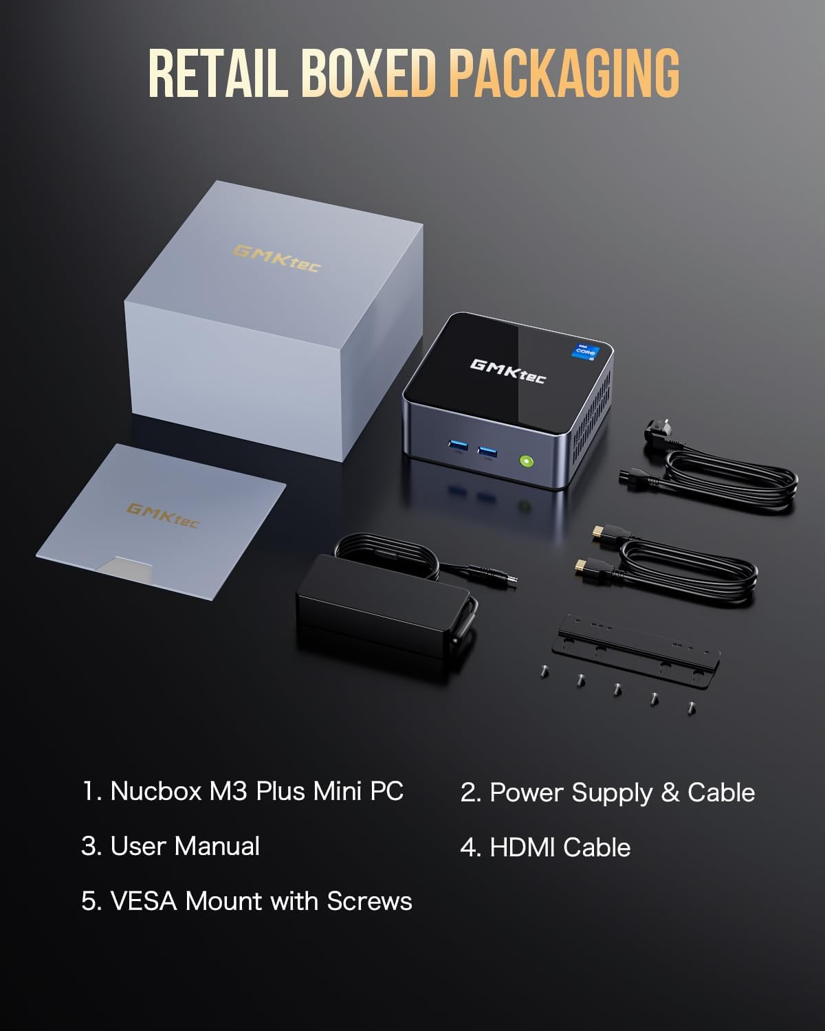 GMKtec Mini PC Intel Core i9 12900HK(14C/20T 5.0 GHz) W11 Pro, Desktop Computer 32GB DDR4 RAM+1TB NVMe SSD, Triple 4K Display, WiFi 6, BT5.2, USB-C M3 Plus