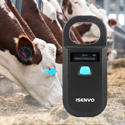 Pet Microchip Scanner | 15-Digit RFID Animal Chip Reader with Rechargeable Battery, USB Connectivity and Backlit Display