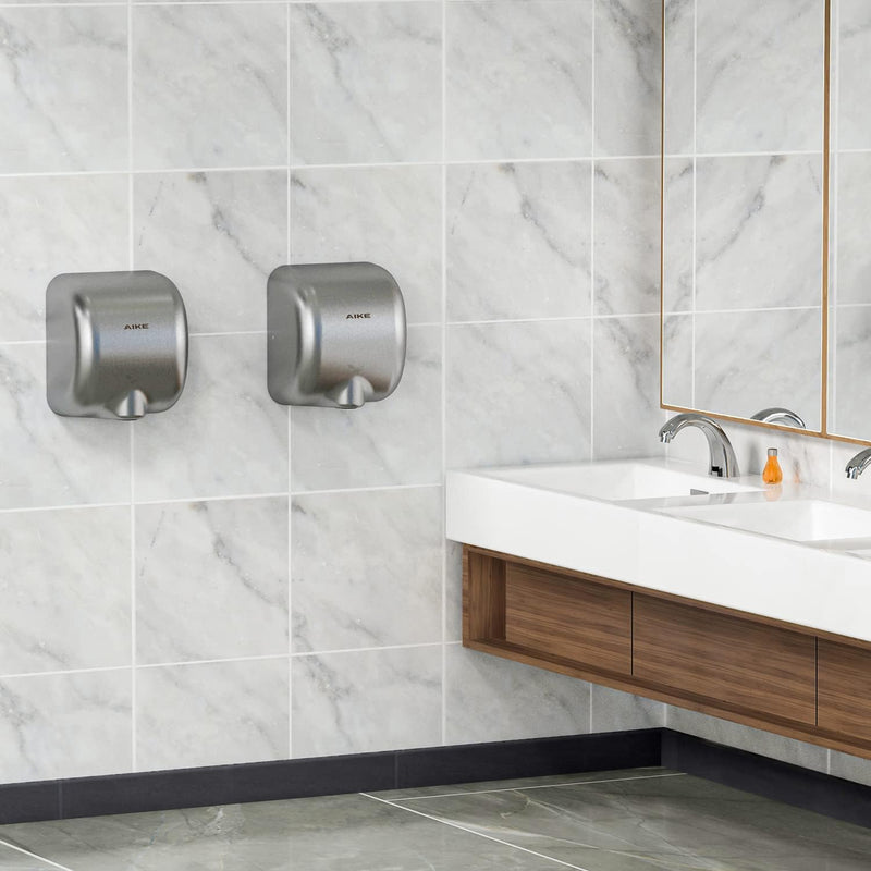 AIKE Surface Mounted High Speed Commercial Hand Dryer CUL Approved 120V 1500W, Brushed Stainless Steel Finish Model AK2800B