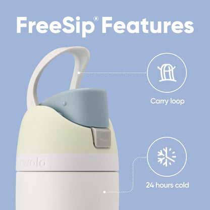 Owala Kids FreeSip Insulated Stainless Steel Water Bottle with Straw, BPA-Free Sports Water Bottle, Great for Travel, 16 oz, Celestial Sphere