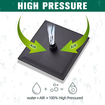 LCEVCGK Shower Faucet Set Complete Matte Black Shower System with 8 inch Square Rainfall Shower Head 3-Function Handheld Shower Waterfall Bathtub Spout Rain Shower Combo Set Bathroom Wall Mounted