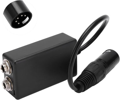 Pilot Headset Adapter, Aviation Headset Adapter, GA Dual Plugs to XLR 5 Pin Male Adapter for Headphone Extension Cable