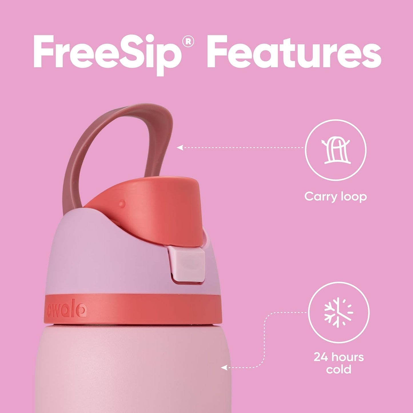 Owala Kids FreeSip Insulated Stainless Steel Water Bottle with Straw, BPA-Free Sports Water Bottle, Great for Travel, 16 oz, Celestial Sphere