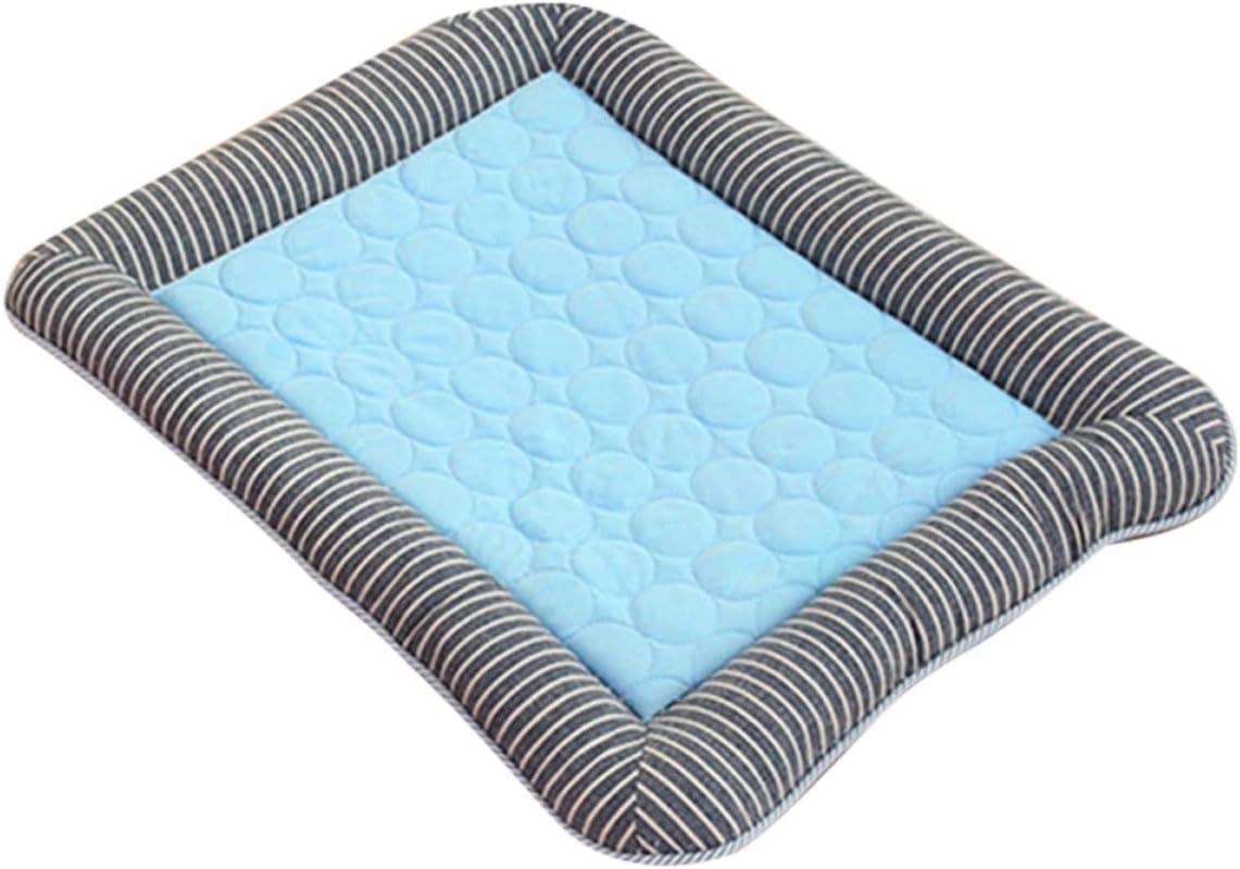 PET Cooling Mat Self Cooling Non Slip Fabric Blue Summer Bed