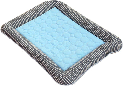 PET Cooling Mat Self Cooling Non Slip Fabric Blue Summer Bed