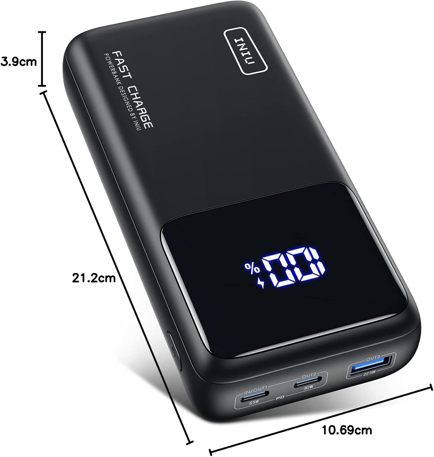 INIU Power Bank, 25000mAh 100W High Capacity Laptop & Phone Small Portable Charger, Fast Charging Flight Cruise Ship Family Trip Accessories Battery Pack for College Student Travelers Boys Girls, Blue