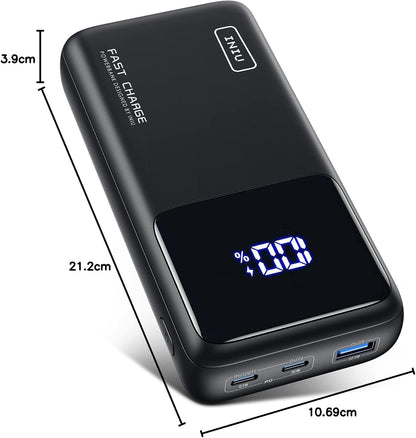 INIU Power Bank, 25000mAh 100W High Capacity Laptop & Phone Small Portable Charger, Fast Charging Flight Cruise Ship Family Trip Accessories Battery Pack for College Student Travelers Boys Girls, Blue