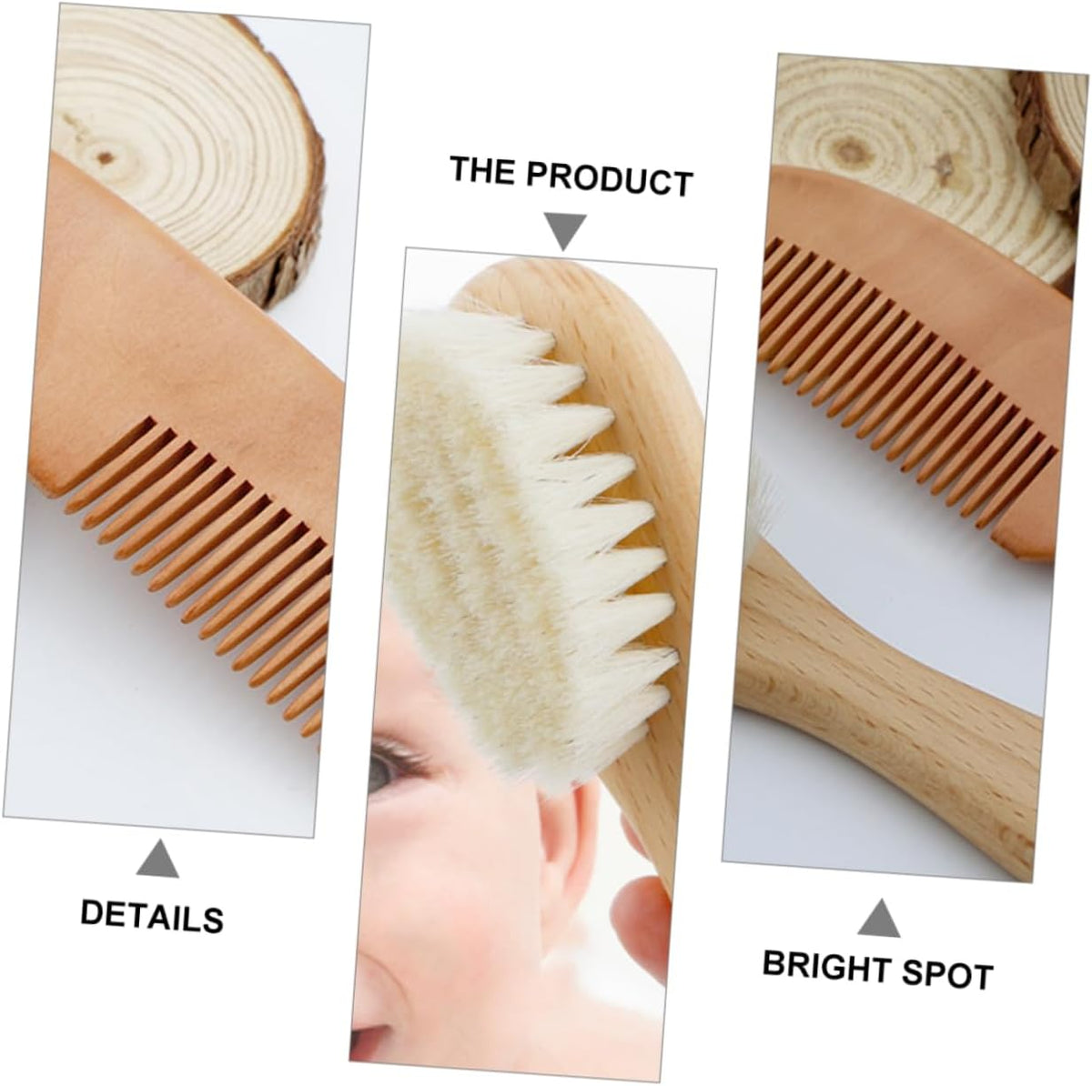 Healeved 3sets Bath Brush and Hair Care Comb for Boys and Girls Shower Body Washing Supplies Boy Girl