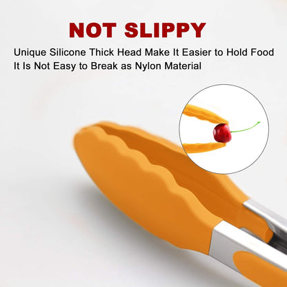 Purilite Select Silicone &amp; Stainless Steel Kitchen Tongs