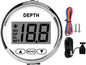 Depth Transducer, fish finders Depth Sounder Waterproof Dash Depth Finder Transducer with White Backlight for Yachts Boats