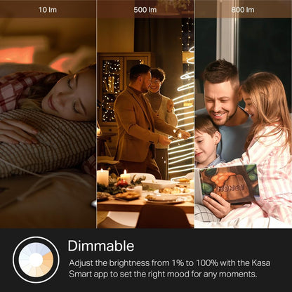 Kasa Smart Light Bulbs, Full Colour Changing Dimmable Smart WiFi Bulbs Compatible with Alexa and Google Home, A19, 9W 800 Lumens,2.4Ghz only, No Hub Required, 2-Pack (KL125P2), Multicolour