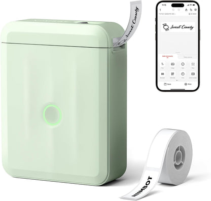 NIIMBOT D110 Mini Label Maker Machine with Tape(Pre-Cut Size 12x40mm), Portable Bluetooth Sticker Printer, Inkless Automatic Feeding One-Touch Custom Printing, Compatible with Phone Only