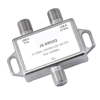 Satellite Switch, 0/22KHz, Compact Zinc Alloy TV Switch, Stable, Professional Easy to Use, Premium Material, for Switching TV Channels