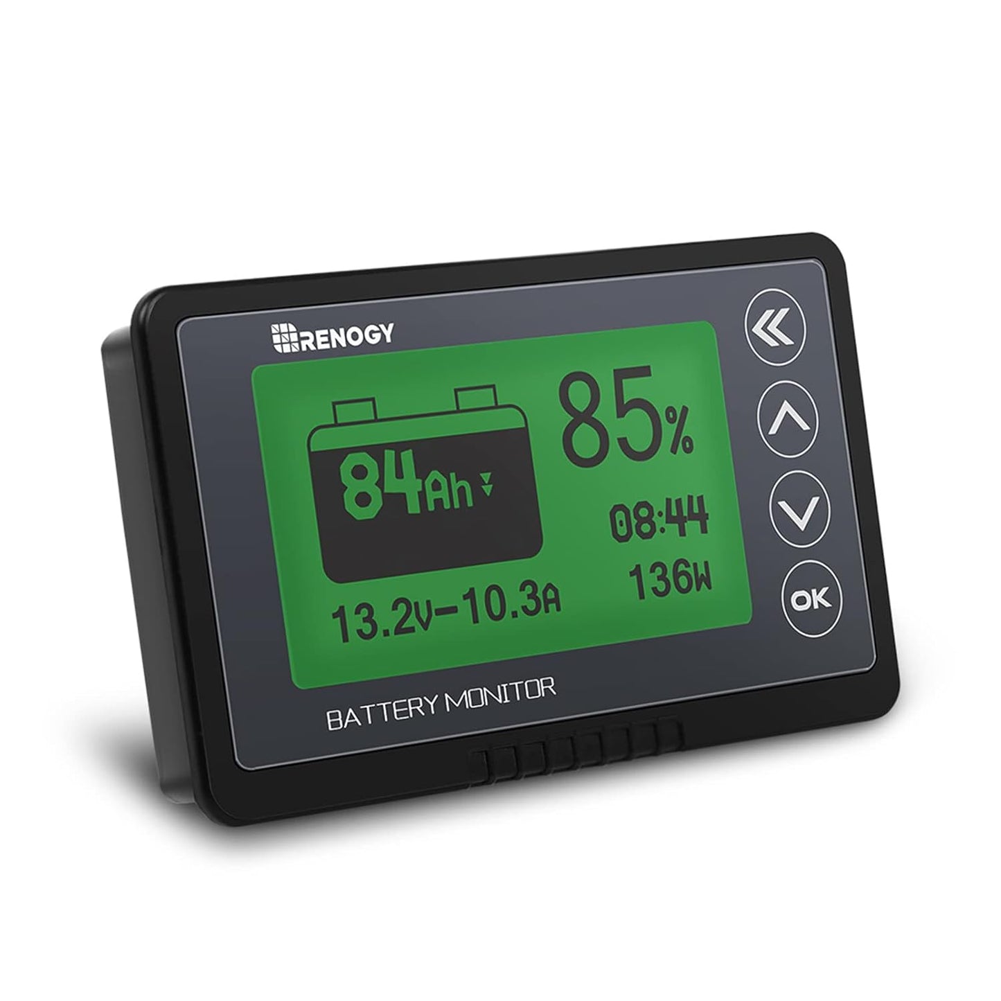 Renogy 500A Battery Monitor, High and Low Voltage Programmable Alarm, Voltage Range 10V-120V and up to 500A, Compatible with 12V Lithium Sealed, Gel, Flooded Batteries