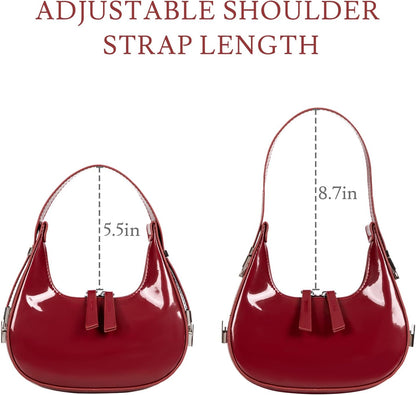 Prpeko Shoulder Bag Crescent Retro Y2k Hobo Handbags 90s Underarm Purse Bag Fashion Clutch Purses for Women