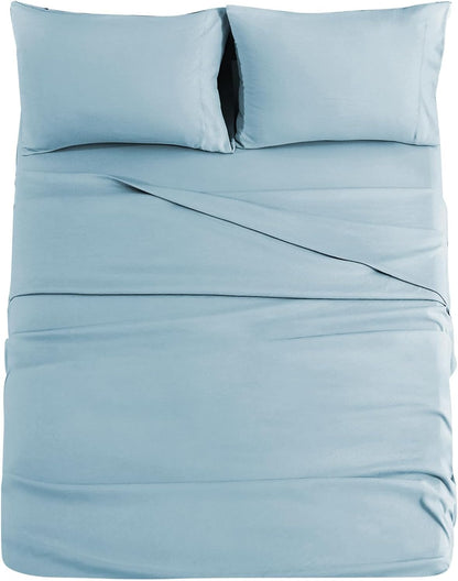 JOLLYVOGUE Queen Size Bed Sheet Set - 4 Piece Bed Sheets Set with Deep Pocket - Soft Breathable & Cooling - Resists Shrinkage & Fading Draps Queen - Easy Care (Dark Grey)