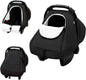 SWESEN Winter Car Seat Covers for Babies, Cozy & Warm Cover, Infant Car Seat Canopy Water Resistant, Universal Cold Weather Shield, Black