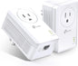 TP-Link AV1000 Powerline Ethernet Adapter(TL-PA7017P KIT) - Gigabit Port, Plug and Play, Extra Power Socket for Additional Devices, Ideal for Smart TV
