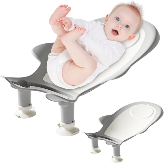 Baby Bathtub, Adjustable Soft Non Slip U Shaped Drainage Baby Bath Support With Suckers For Babies 0-12 Months Home Use