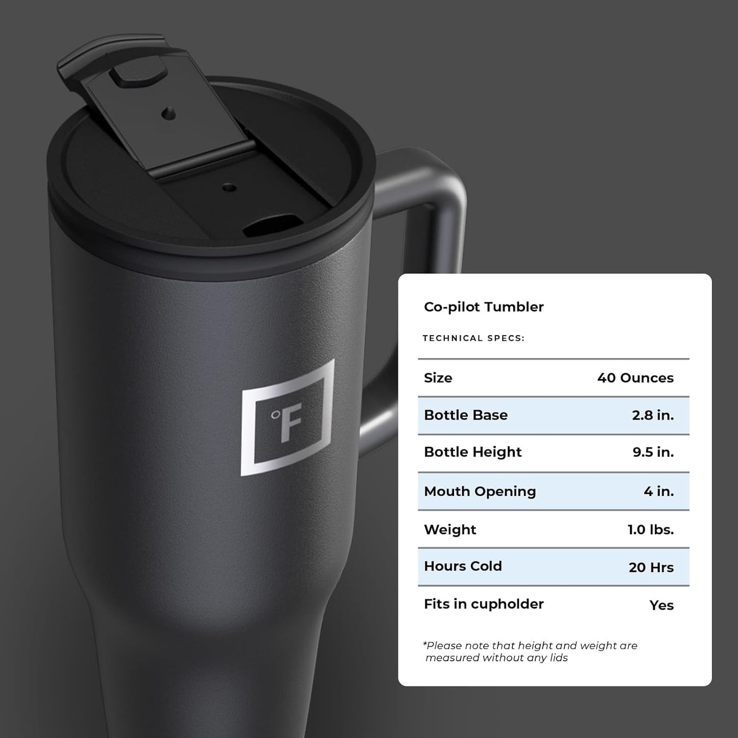 Insulated Tumbler with Straw Lid & Handle - 32oz (2 Lids) - Vacuum Leakproof Double Walled Stainless Steel Travel Mug Cup for Coffee Tea Water Hold Cold Iced Drinks - Fits Car Cup Holder