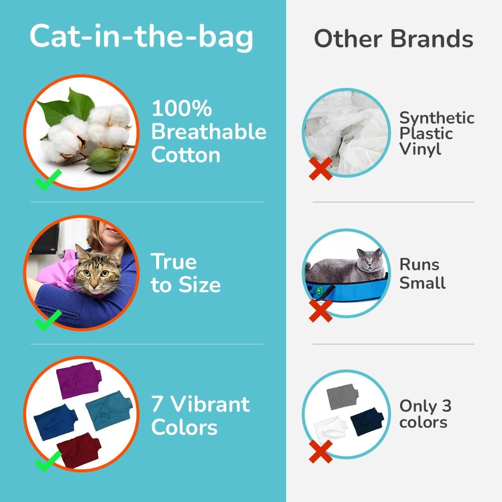 Cat-in-the-Bag Cozy Comfort Carrier - Small Caramel Pet Carrier for Cat and Cat Restraint for Medication Administration, Nail Clipping, Travel, Vet Visits, and Dental Care