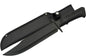 SZCO SUPPLIES 15" Outdoor Survival Black Tech Bowie Blade Knife