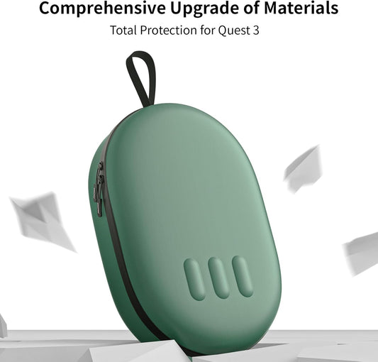ANNAPRO Carrying Case for Meta Quest 3/Quest 2/Vision Pro, Compatible with Battery Elite Strap, Controllers and Other Accessories, Hard Shell Case and Superior Protection for Travel, Dark Night Green