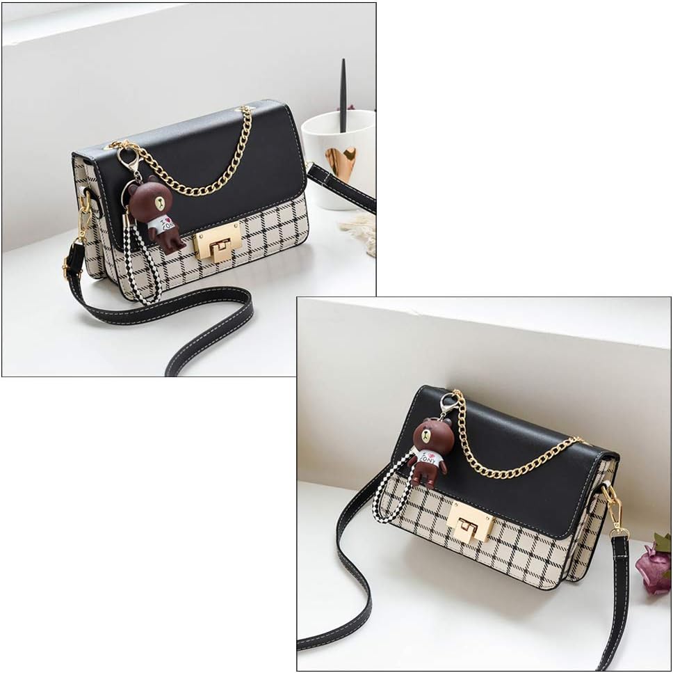 Zhongningyifeng Crossbody Bag Shoulder Bag for Women Leather Small Purses Handbags Fashion with Chain Strap