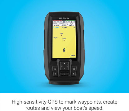 Garmin Striker Vivid 4cv Bundle with Transducer and Protective Cover, 4-inch Color Fishfinder, Vivid Scanning Sonar Color Palettes 010-02550-00