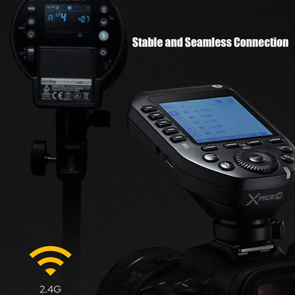 Godox XProII XProII-C XProIIC Flash Trigger for Canon, Godox Flash Wireless Transmitter TTL 2.4G HSS 1/8000S Bluetooth Connection, Large Screen Trigger for Canon EOS Cameras(XPro XPro-C Upgraded)