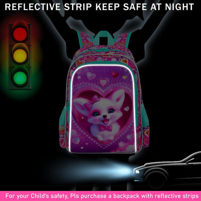 3pcs Backpack for Boys and Girls, 16” Kids Kindergarten Bookbag with Lunch Box, Cute Elementary Backpacks for Boy Girl