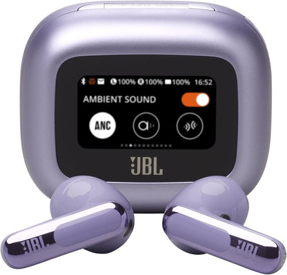 JBL Live Beam 3 - True Wireless Noise-Cancelling Closed-Stick Earbuds, 48Hrs Total Playback, Wireless Charging, 6 Mics for Perfect Calls, Multi-Point Connection, IP55 Waterproof and dustproof