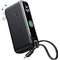 INIU 3-in-1 Portable Charger, Slim 10000mah Power Bank with Built-in USB C Cable and Foldable AC Plug, 45W PD Fast Charging Battery Pack, Travel Charger for iPhone 16 15 Samsung S23 S22 Google etc