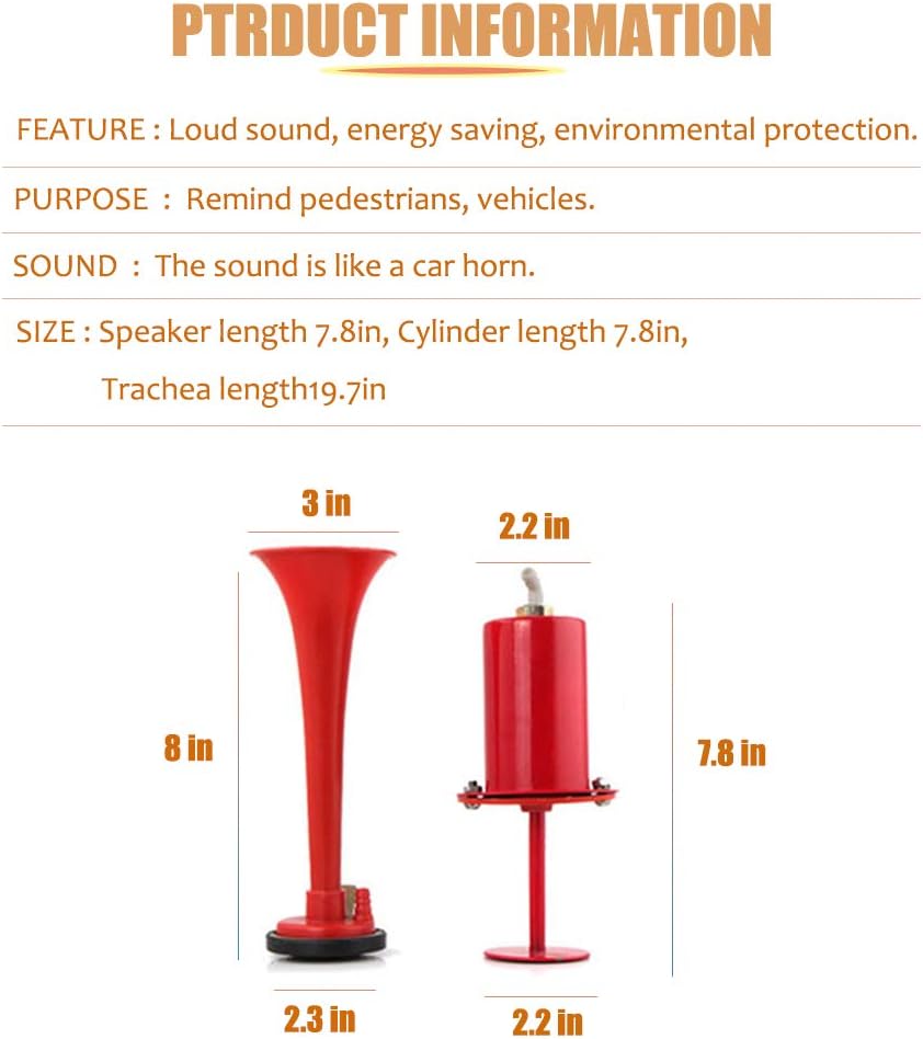 Nakazawa Bike Bell, Retro Clown Horn, Metal Classic Air Horns Loud Sounds Bike Bugle Trumpet, for Vehicles Bicycles Golf Cart