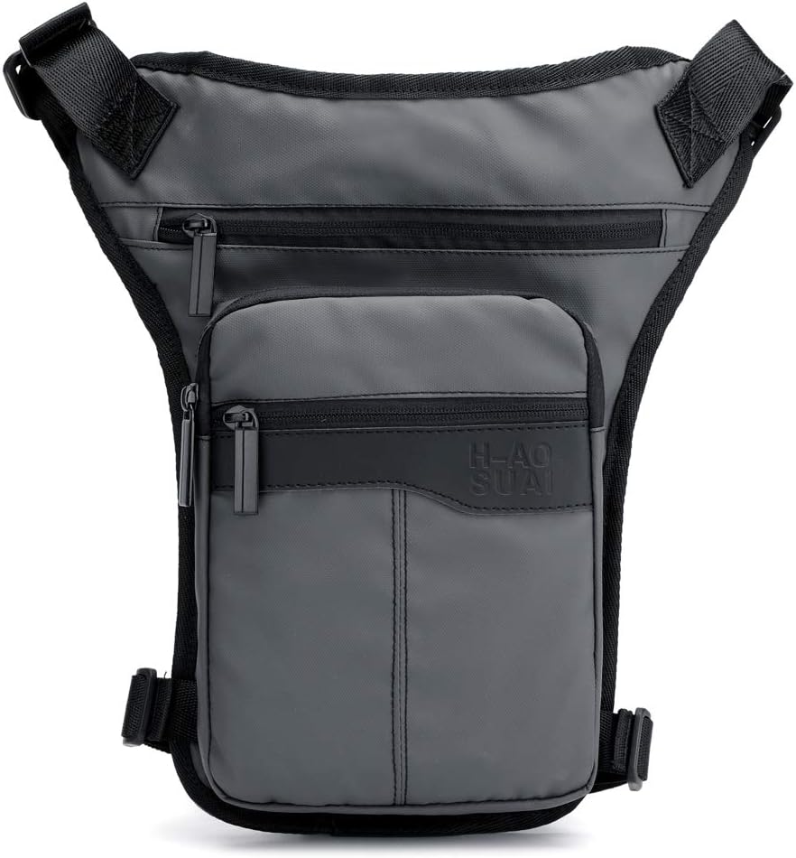 Motorcycle Drop Leg Bag Nylon Waist Pack for Men Women Travel Hiking Tactical Cycling Bike Ride Riding Crossbody Shoulder Fanny Pouch