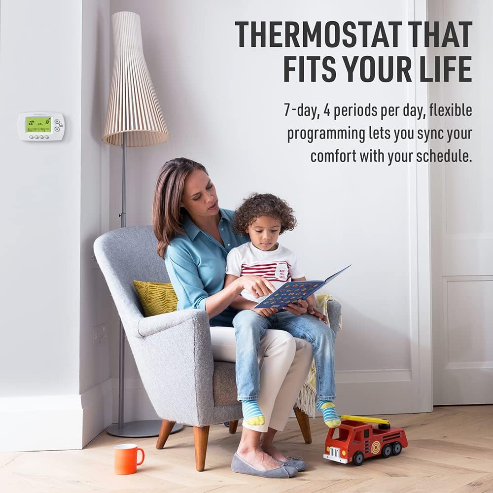 Honeywell Home Wi-Fi 7-Day Programmable Thermostat (RTH6580WF), Requires C Wire, Works with Alexa