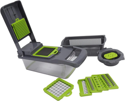 Vegetable Chopper, ABS Stainless Steel Vegetable Cutter with 6