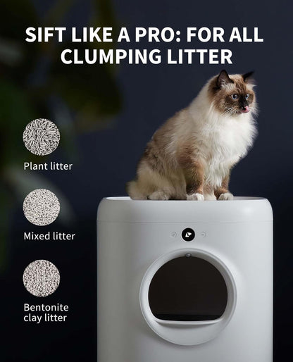 PETKIT Self Cleaning Cat Litter Box,Scooping Free and Automatic for Multiple Cats with Mat, xSecure Integrated Safety Protection, with N50 Odor Eliminator