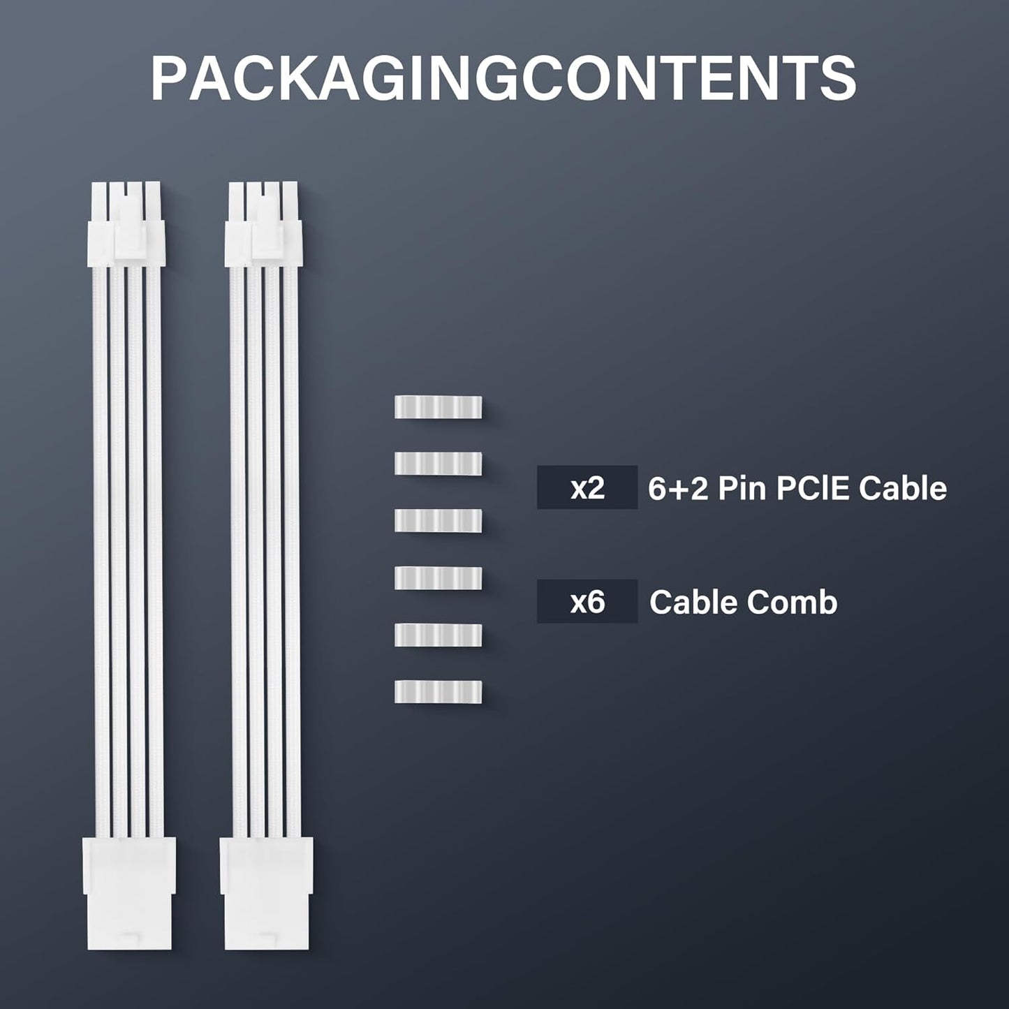 ELFJMZP 2PCS ATX 8PIN Famale to ATX 8PIN(6+2) Male Black Extension Cable Adaptor for PC Build High-End GPU Cable Layout - 30cm/11.8 in. (Black)
