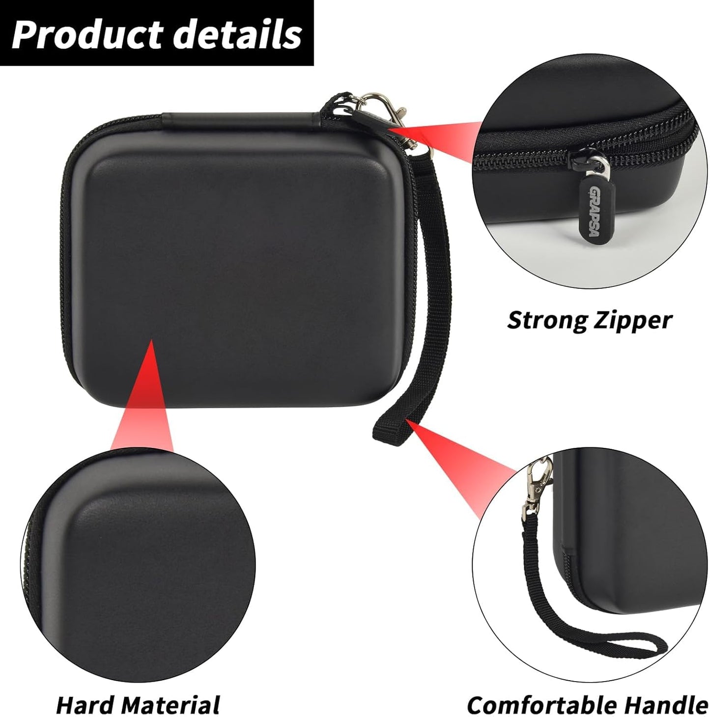 Grapsa Case Compatible with TP-Link Ultra-Portable Wi-Fi 6 AX1500 AX3000 Travel Router, Storage Holder for TL-WR1502X/ WR3002X WiFi Hotspot for Traveling, Ethernet Cable Network Adapter (Box Only)