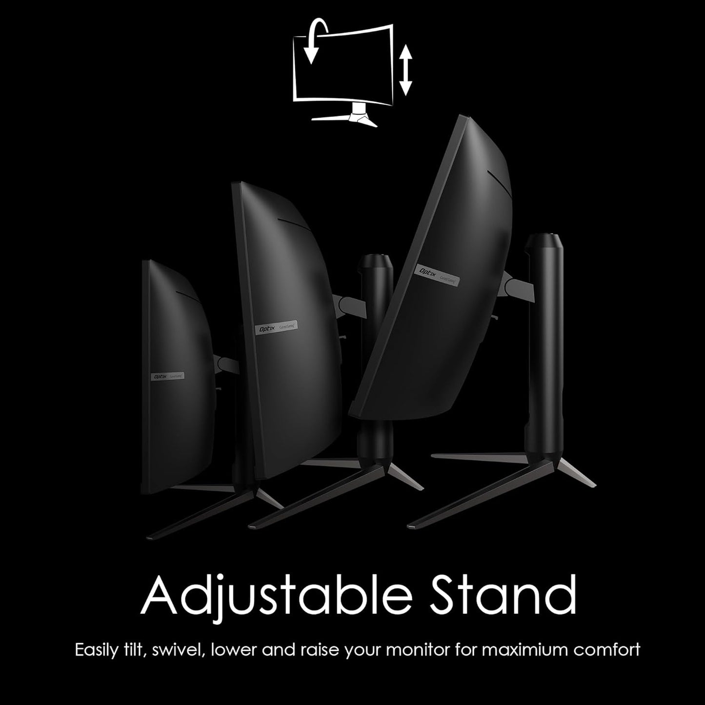 MSI Optix MAG342CQR 1500R Curvature 21:9 Aspect Ratio Narrow Bezel 1ms 3440x1440(UWQHD) 144Hz Refresh Rate Tilt/Swivel/Height/Pivot Adjustment 34" AMD Freesync Gaming Curved Monitor, Black, Pack of 1