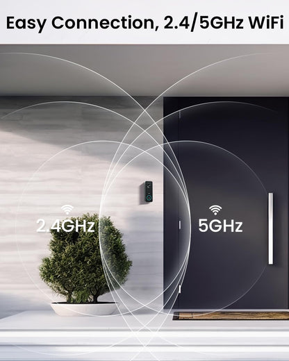 Doorbell Camera Wireless Outdoor, aosu 5MP Ultra HD, 3D Motion Detection Video Doorbell with Chime, Enhanced (2.4/5 GHz) WiFi, 180-Day Battery Life, Work with Alexa & Google Assistant
